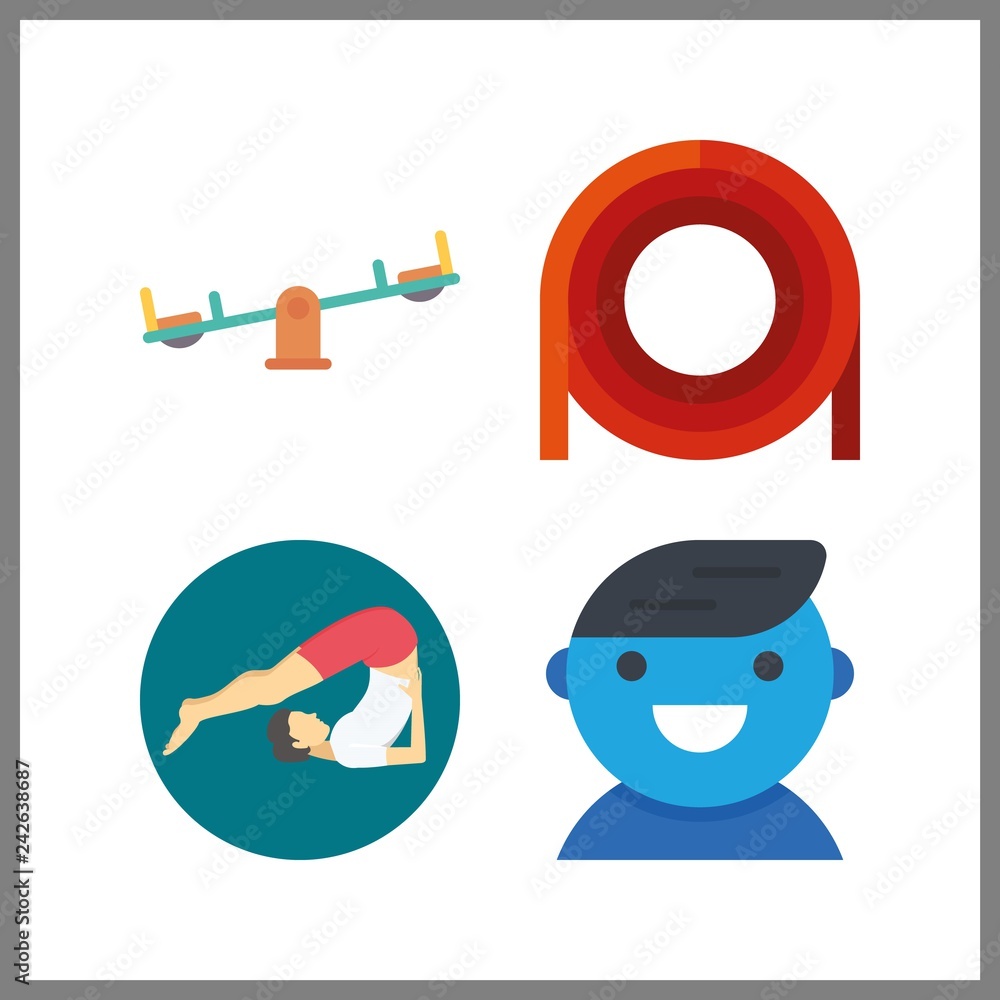 4 people icon. Vector illustration people set. yoga and user icons for people works 4 people icon. Vector illustration people set. yoga and user icons for people works