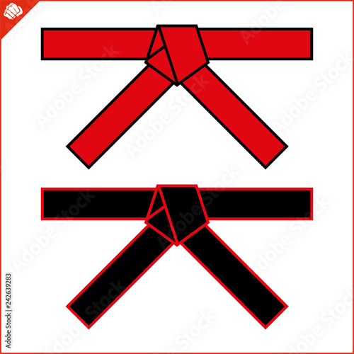 Colored belts for martial arts kimono set, dogi karate,bjj, judo, taekwondo, hapkido, karate.