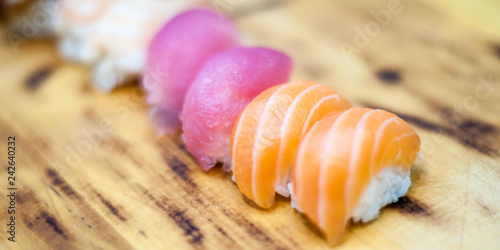 beautiful, bright, sushi sets,as a background, against the backdrop, closeup