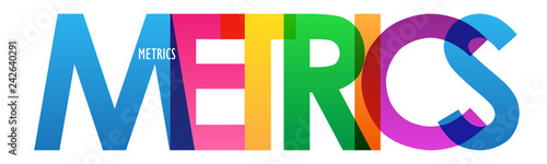 METRICS colorful typography banner