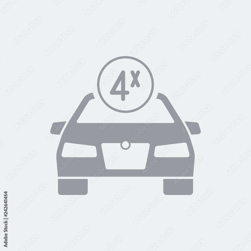 Symbol of 4x4 traction car Stock Vector Adobe Stock