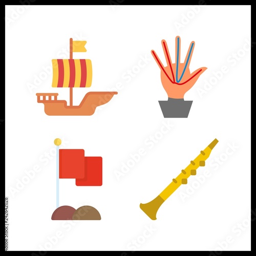 4 wind icon. Vector illustration wind set. vanes and sailing boat icons for wind works