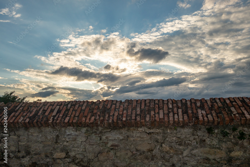 View of Rupea Fortress in Transylvania, Romania