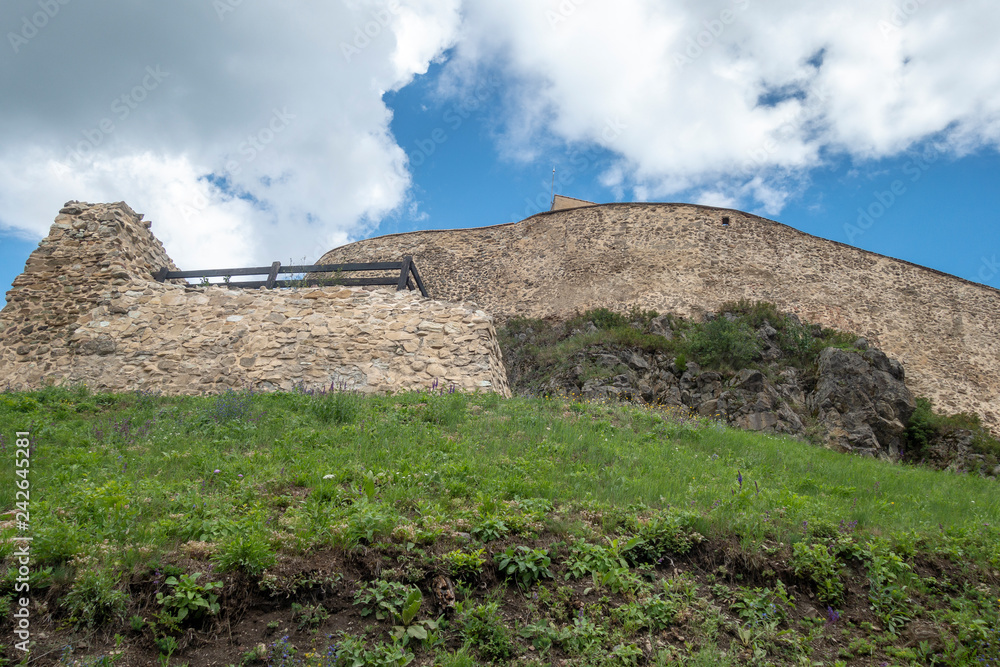 View of Rupea Fortress in Transylvania, Romania