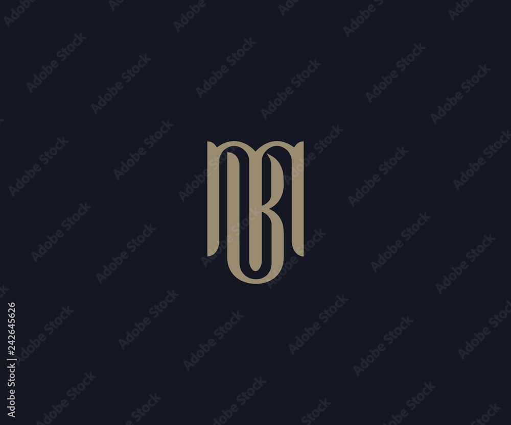 luxury letter MB logo designs element luxury letter MB logo designs element