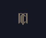 luxury letter MC logo designs element