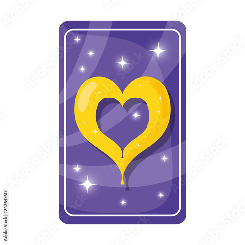 divination card with heart