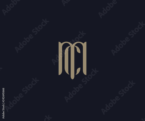 luxury letter MC logo designs element