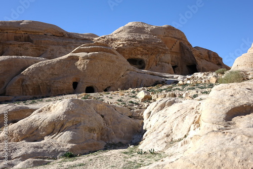 Jordan. The mojntains with holes of Petra © YvonneNederland
