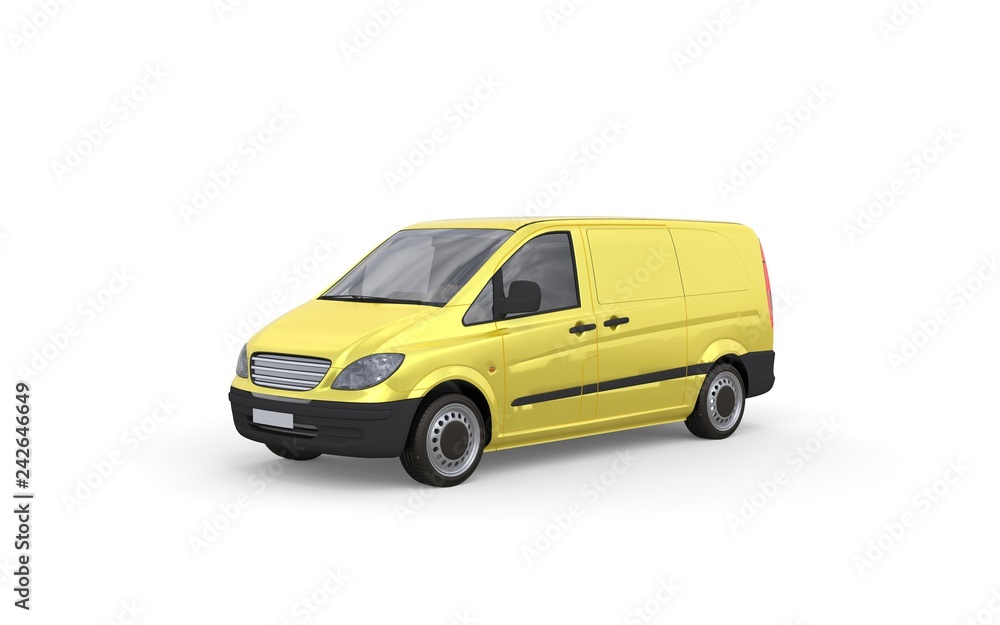 Delivery truck on background. 3D rendering. Delivery truck on background. 3D rendering.