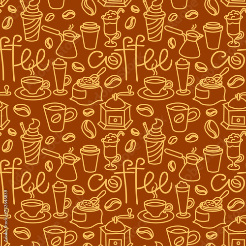 coffee seamless pattern © Oleg