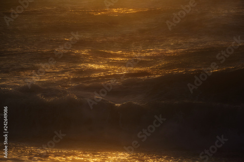 Sea Beach and Soft wave of sea. Summer evening background