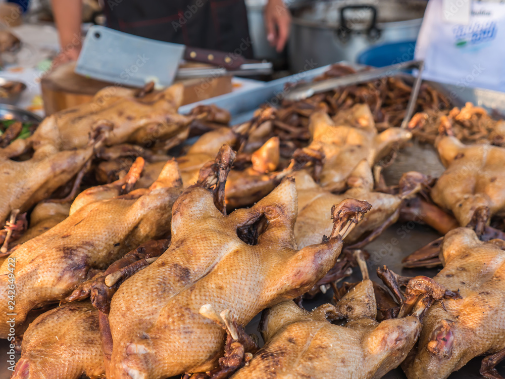 Roast duck in local market Roast duck in local market