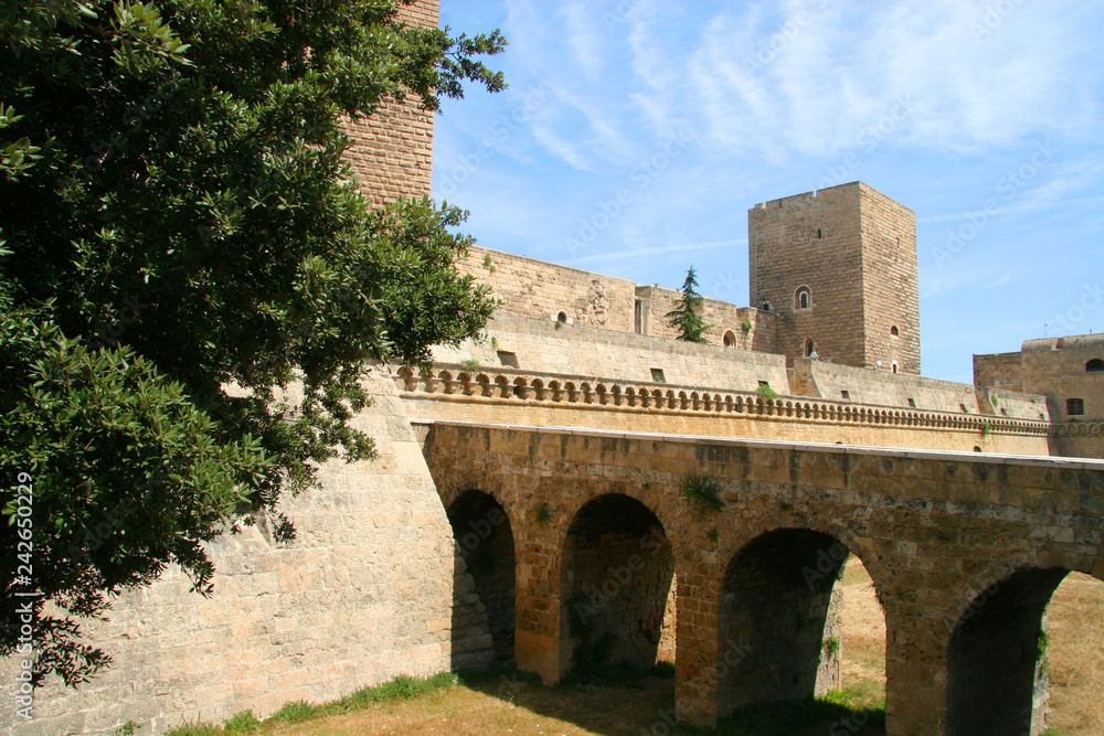 Swabian Castle or Castello Svevo, (Norman-Hohenstaufen Castle), Bari, Apulia, Italy