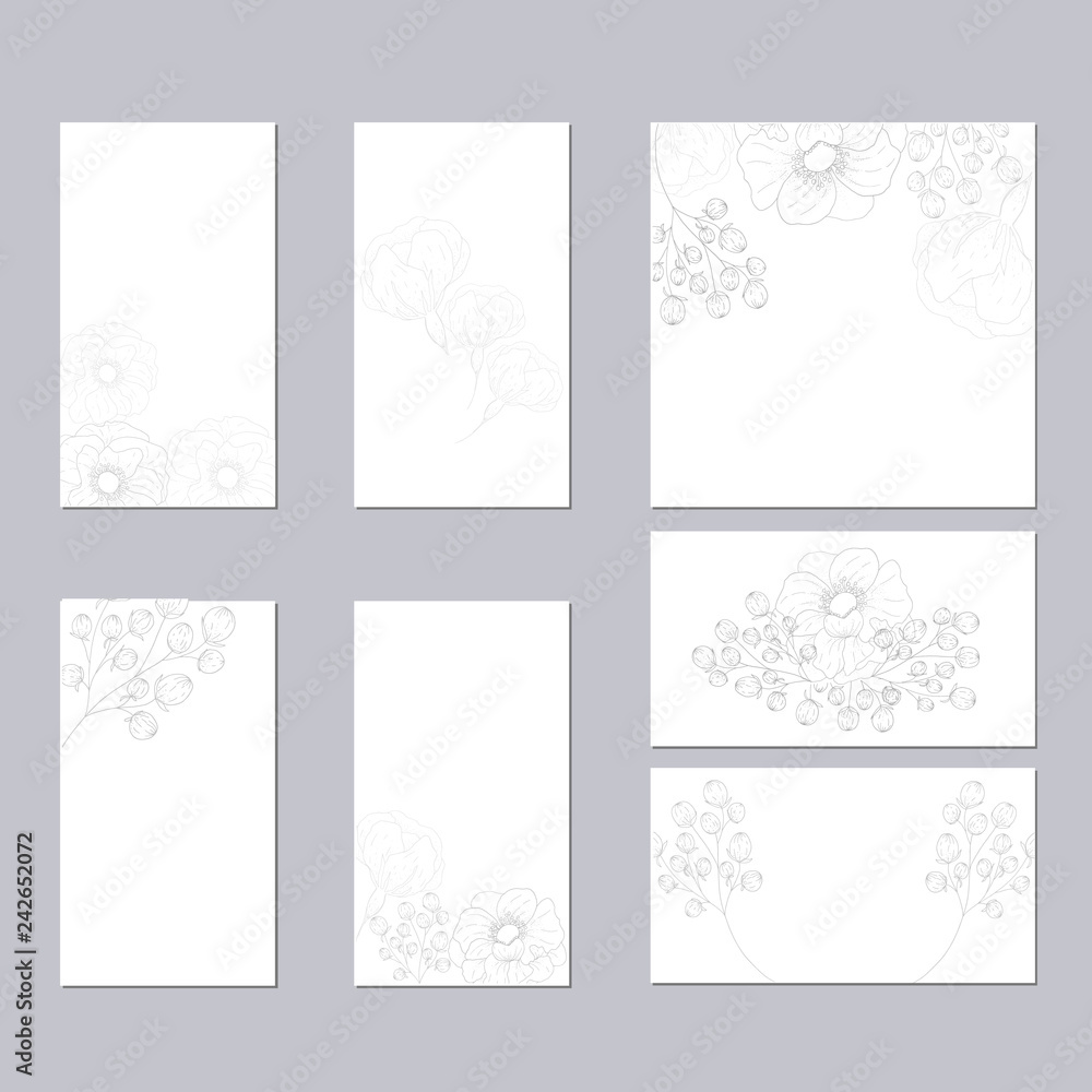 Vector template for wedding cards invitation.