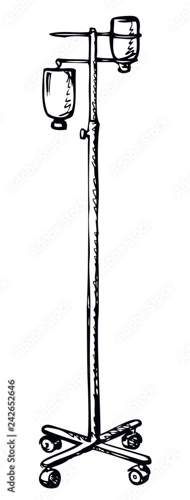 Stand for Intravenous therapy. Vector drawing Stand for Intravenous therapy. Vector drawing