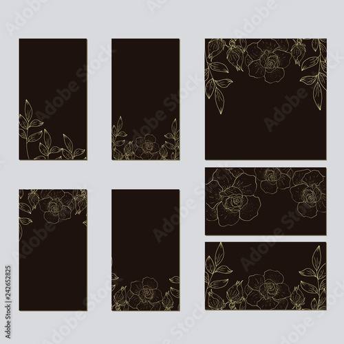 Vector template for wedding cards invitation. © gala