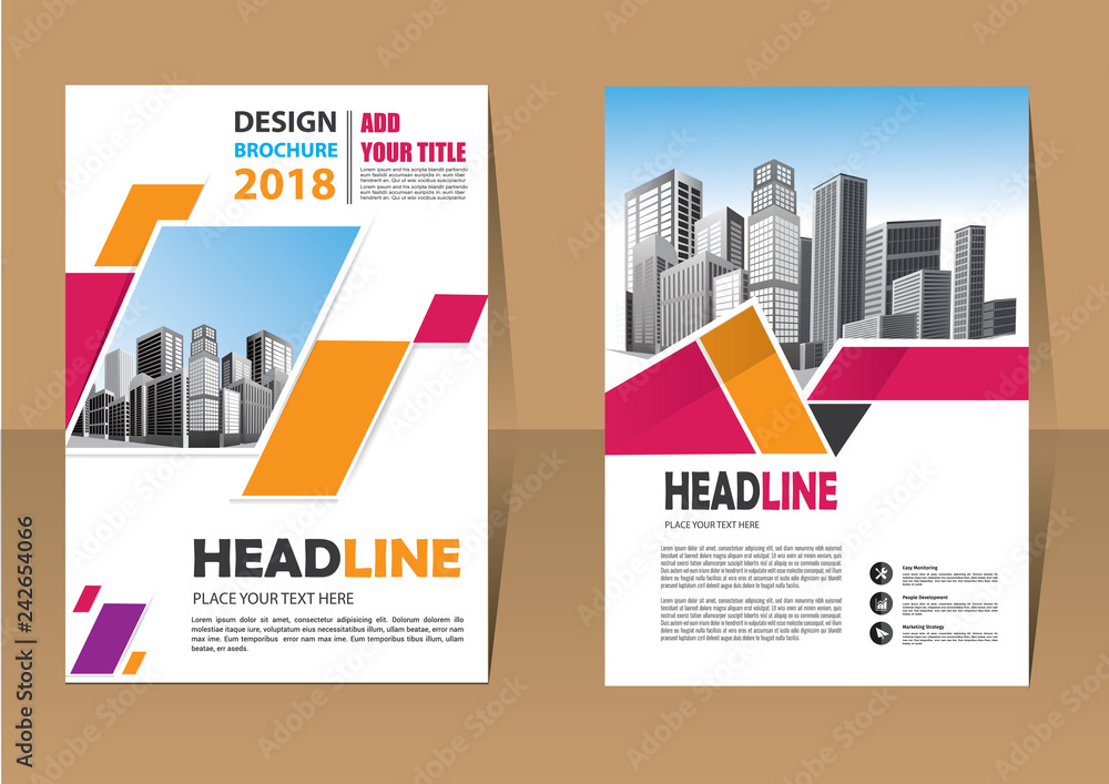Business abstract vector template. Brochure design, cover modern layout, annual report, poster, flyer in A4 with colorful triangles, geometric shapes for tech, science, market with light background Business abstract vector template. Brochure design, cover modern layout, annual report, poster, flyer in A4 with colorful triangles, geometric shapes for tech, science, market with light background