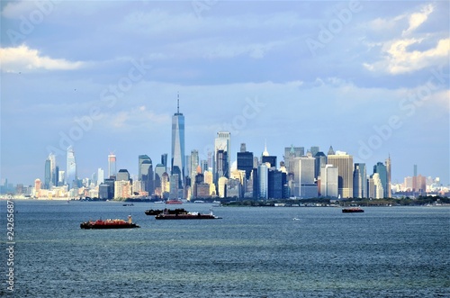 New York City skyline, view from New York Bay