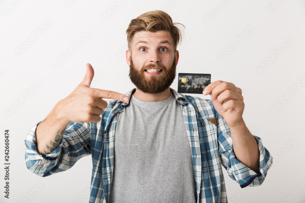 Portrait of a happy young bearded man Portrait of a happy young bearded man
