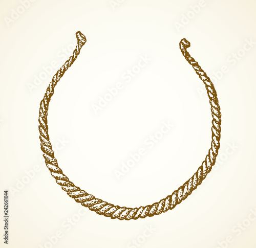 Ancient necklace. Vector drawing