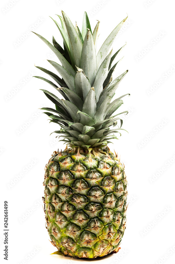 fresh pineapple on white background