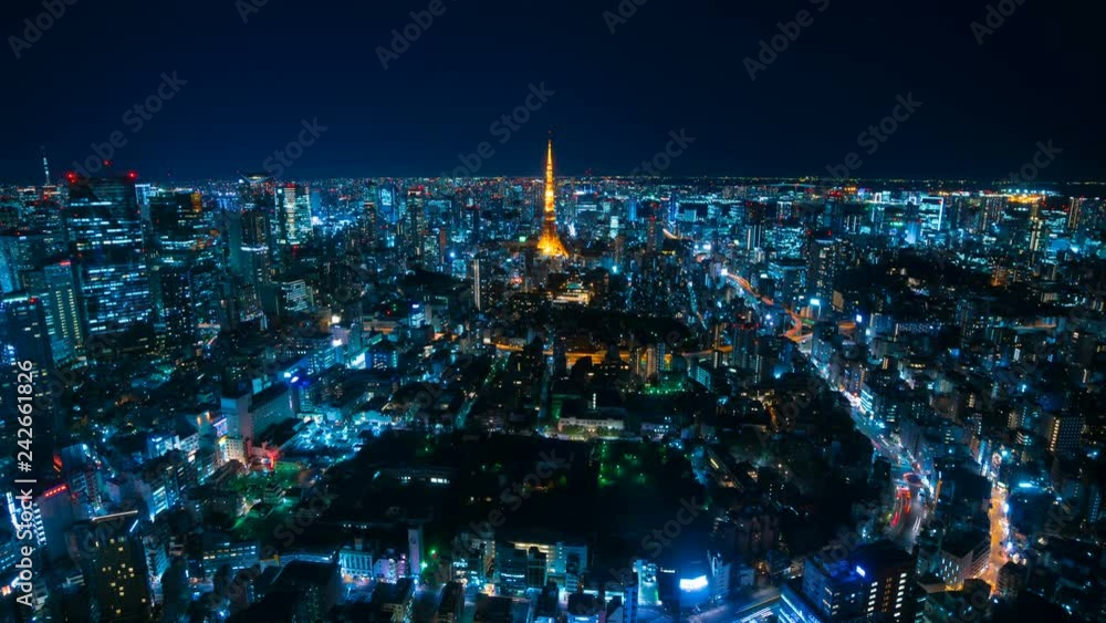 東京夜景・タイムラプス・2019・4K