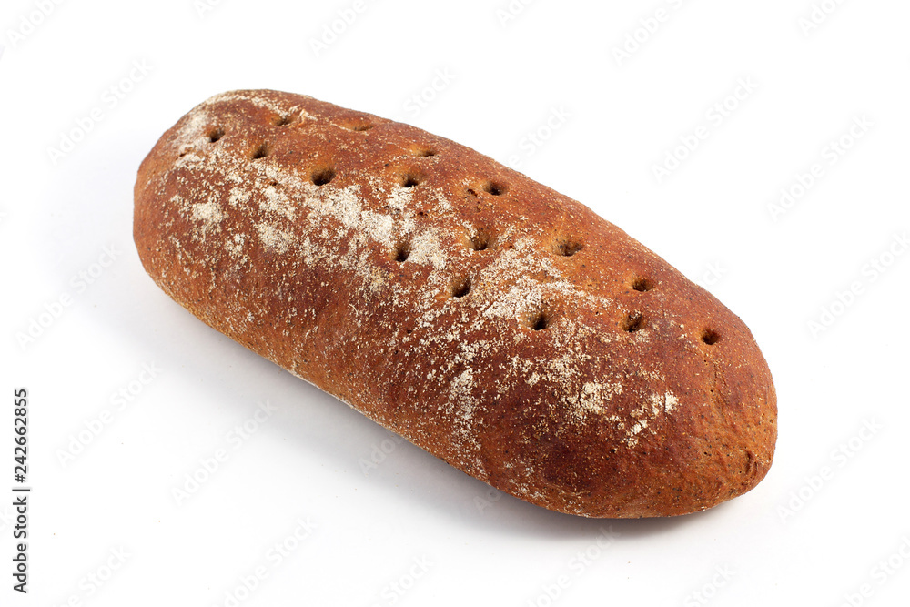 Rye bread isolated on white background. Smooth and beautiful. Rye bread isolated on white background. Smooth and beautiful.