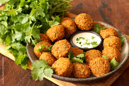 Fresh vegetarian falafel 