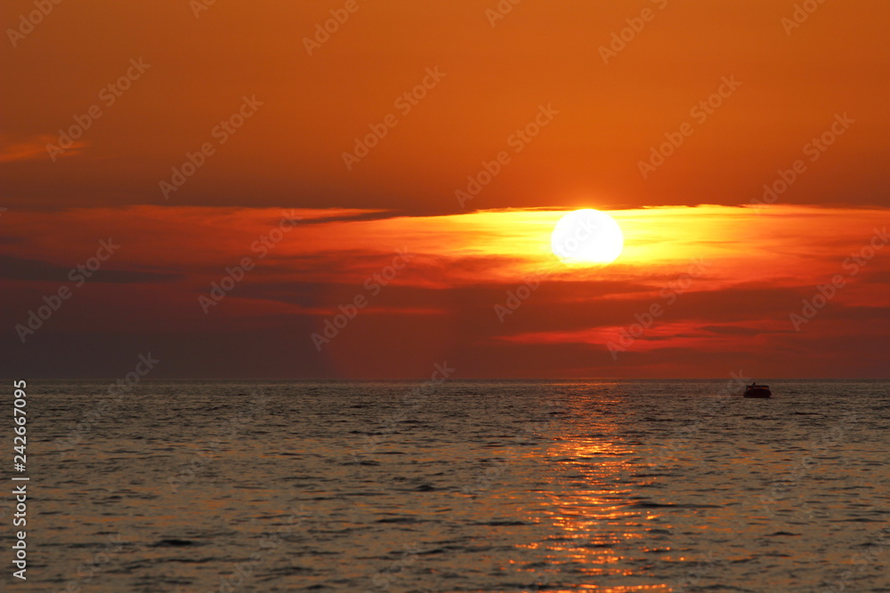 Fototapeta premium Sunset on Island Hvar in Croatia