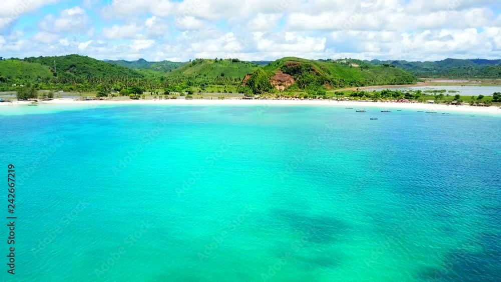 Flight over Lombok island shores. Cliffs and the ocean from above. 4k Aerial drone shot. Flight over Lombok island shores. Cliffs and the ocean from above. 4k Aerial drone shot.