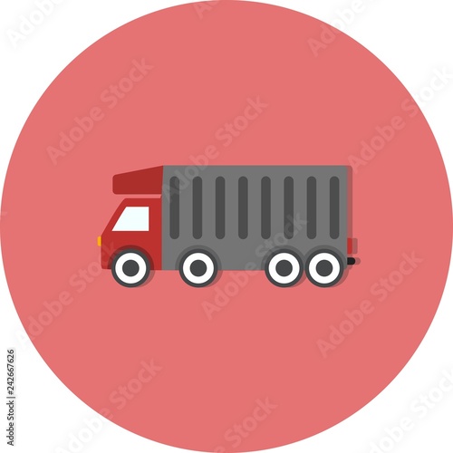 Vector Tipper Truck Icon photo