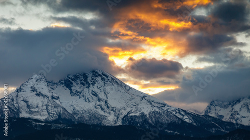 Watzmann beim Sonnenuntergang im Winter © BROCK MEDIA