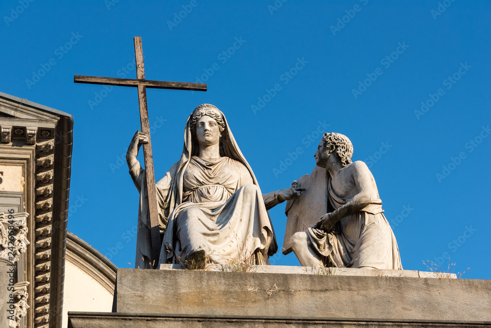 Naklejka premium Church of the Great Mother of God, symbol of magical Turin