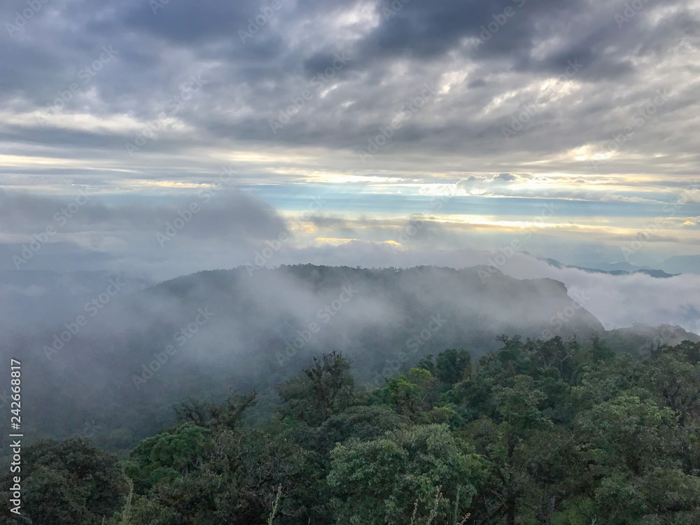 hill and cloud on top of the mountain at Chaing mai, Thailand hill and cloud on top of the mountain at Chaing mai, Thailand