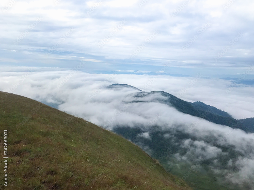 hill and cloud on top of the mountain at Chaing mai, Thailand hill and cloud on top of the mountain at Chaing mai, Thailand