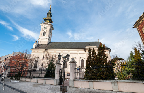 Serbian Orthodox Church of St. George named Saborna Crkva in the city of Novi Sad, Serbia 