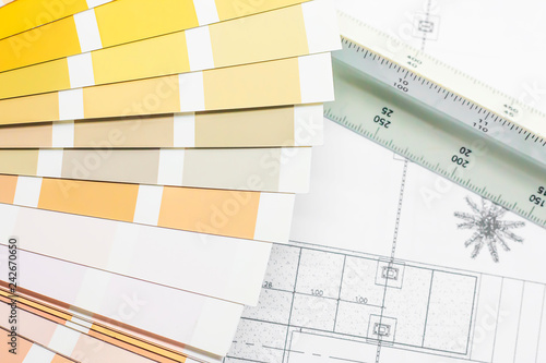 Sample color scheme for building design.