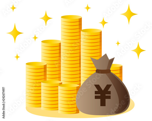 お金　コイン　ゴールド　円　￥
