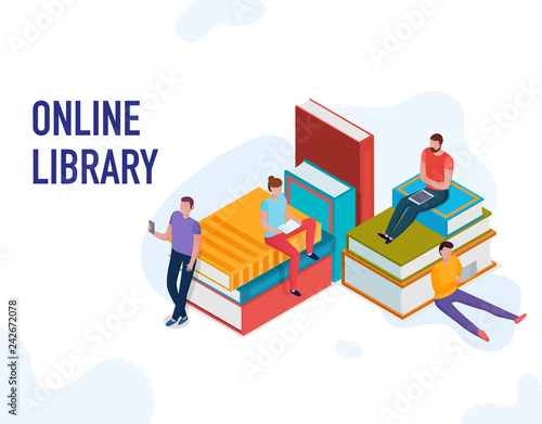 Online Library Illustration