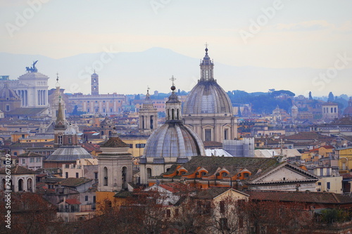 Panorama of the old town from the roof of the castle, Rome, Italy © vaivirga