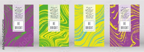 Modern Marble Cover Design for your Business with Abstract Lines. Futuristic Poster, Flyer, Layout with Liquid Pattern for Branding, Identity, Annual Report. Vector minimalistic brochure. Luxury.