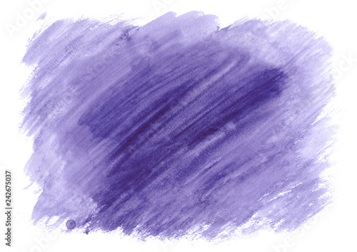 Violet watercolor illustration for business cards. Hand drawn design element.
