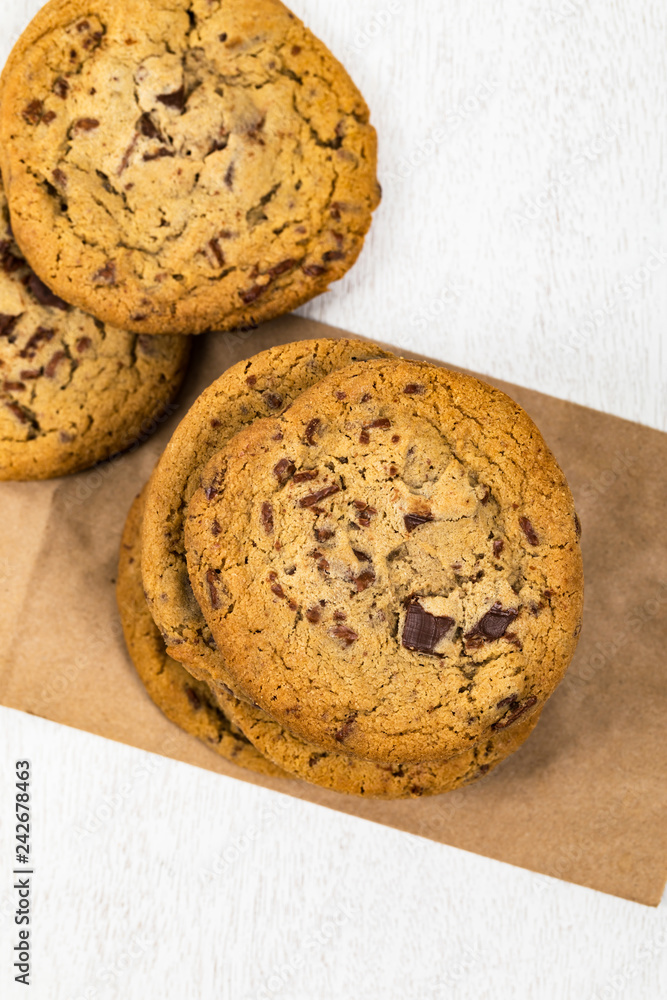 Chocolate Chip Cookies Background. Selective focus. Chocolate Chip Cookies Background. Selective focus.