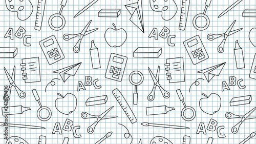 loopable back to school animation