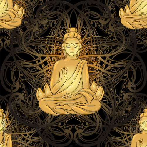 sitting Buddha pattern