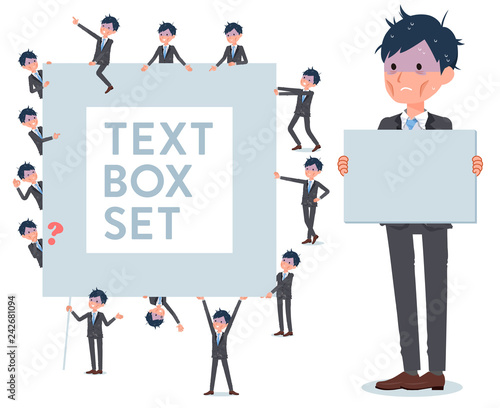 flat type Gray suit businessman Bad condition_text box