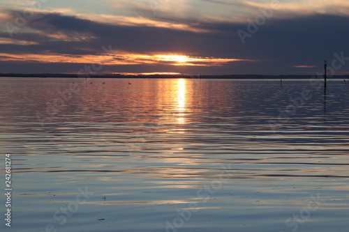 Bassin d arcachon  coucher de soleil   vacance