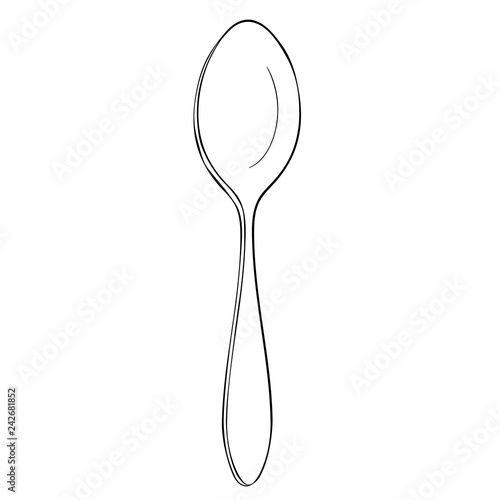 the cutlery spoon for food. illustration
