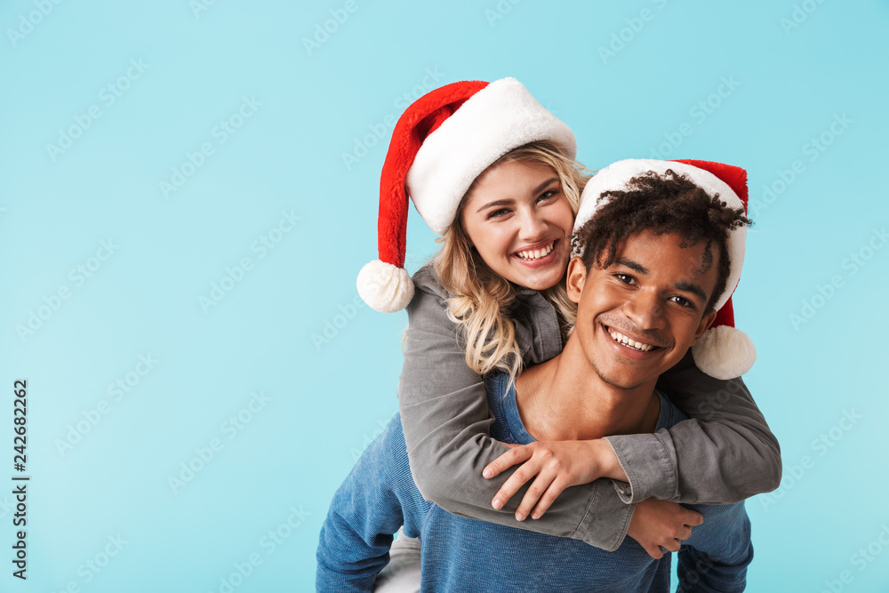 Happy multiracial young couple Happy multiracial young couple